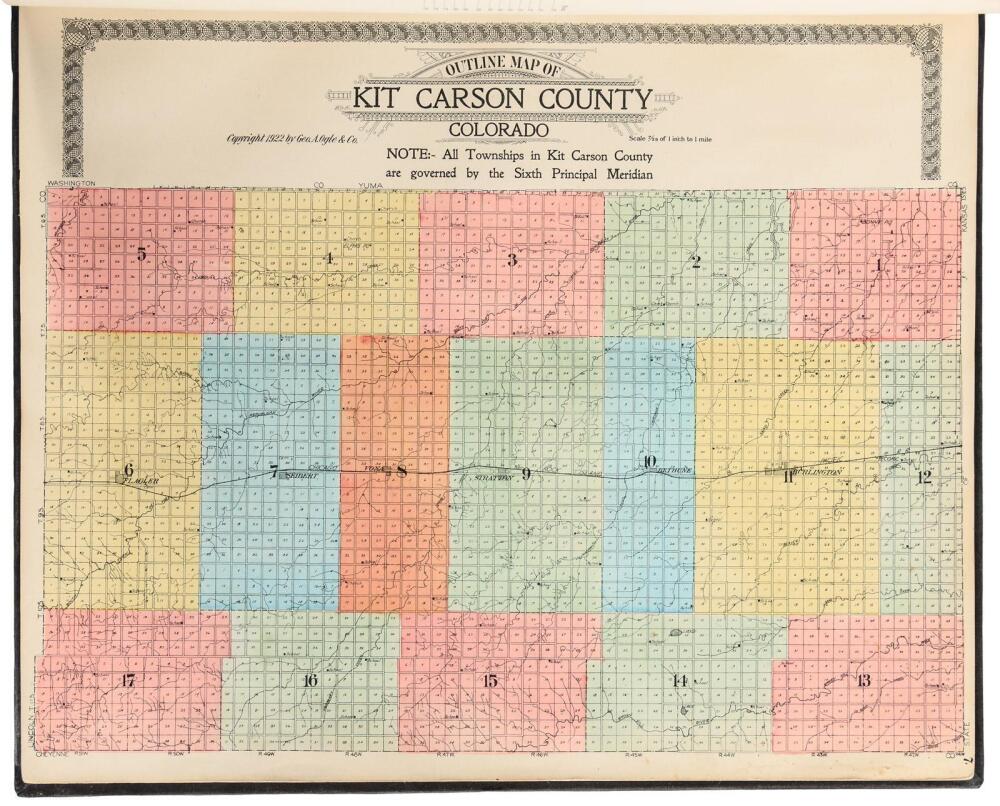 Standard atlas of Kit Carson County, Colorado Including a plat book of