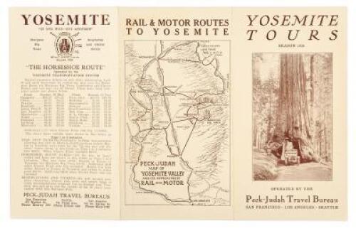 Yosemite Tours Season 1926. Operated by the Pack-Judah Travel Bureau, San Francisco - Los Angeles - Seattle