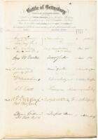 Salesman's order book for lithograph of the "Battle of Gettysburg, Repulse of Longstreet's Charge, July 3d 1863"