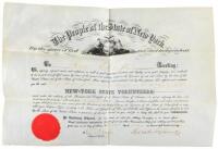 New York State Volunteers enlistment certificate