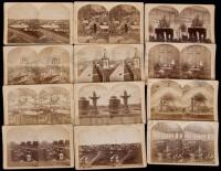 Twenty-seven stereoview images of the Philadelphia International Exposition of 1876