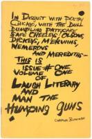 Laugh Literary and Man the Humping Guns - First Issue