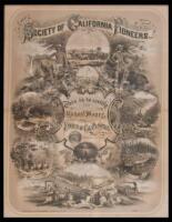 Society of California Pioneers - certificate of membership