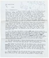 Typed letter Signed by Charles Bukowski to author John William Corrington, Three Full Pages, Dated May 23, 1963