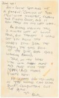 Handwritten Postcard from Charles Bukowski to author William Corrington, Dated June 4, 1963