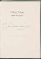 Published Writings of Henry R. Wagner