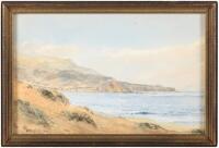 Watercolor on board of the California coast