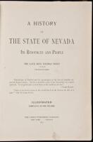 A History of the State of Nevada: Its Resources and People