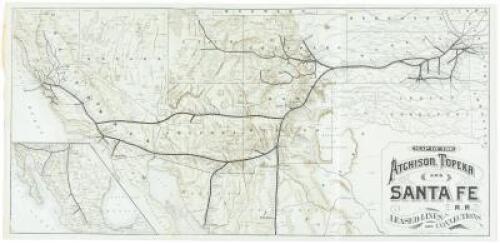 Map of the Atchison, Topeka and Santa Fe R.R. Leased Lines and Connections