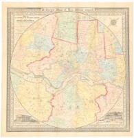 Sidney's Map of Ten Miles round. / Map of the Circuit of Ten Miles Around The City of Philadelphia with the names of Villages, Roads, Mills, Property Owners, Taverns, &c. From Original Surveys by S.C. Sidney, C.E.