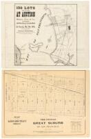 Two real estate maps for auction of lots in Berkeley, California, by Maurice Dore & Co.