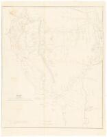 Map showing the different routes travelled over by the Detachments of the Overland Command in the Spring of 1855 from Salt Lake City, Utah to the Bay of San Francisco