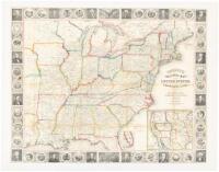 Phelps's National Map of the United States, a Travelers Guide. Embracing the Principal Railroads, Canals, Steamboat & Stage Routes Throughout the Union