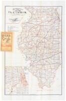 Mendenhall's Road Map of Illinois: Showing through bicycle routes in the state, the location of towns, post offices, railroads, etc., etc.