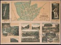 Map of Verano, Sonoma Valley, California - on sheet with color lithographed scenes and views