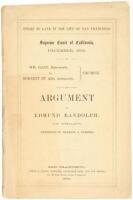 Titles to land in the city of San Francisco. Supreme Court of California, December, 1859. William Hart, respondent vs. Burnett et als, appellants. Ejectment. Argument of Edmund Randolph for appellants. Reported by Charles A. Sumner (wrapper title)