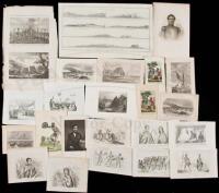 45 engraved plates of scenes and people of Hawaii, from various works