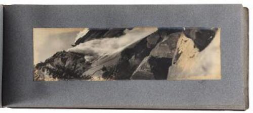 Album with 29 mounted panoramic photographs, both vertical and horizontal, of sights and scenes in Yosemite Valley