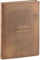 Memoir on the Cholera at Oxford in the Year 1854, with Considerations Suggested by the Epidemic. - Inscribed