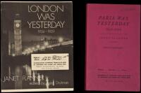 Paris Was Yesterday [&] London Was Yesterday - Unrevised Proof copies