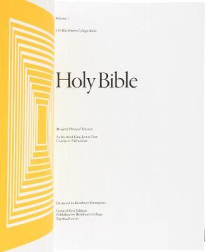 Holy Bible: The Washburn College Bible, Modern Phrased Version, Authorized King James Text - Limited Edition