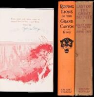 Three volumes by Zane Grey, one signed