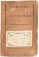 Council Journal of the Legislative Assembly of the Territory of Colorado. First Session. Begun and Held at Denver, September 9th, A.D., 1861.