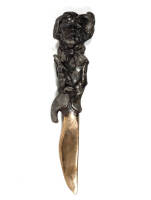 Cast bronze figural letter-opener - Edgar Allan Poe