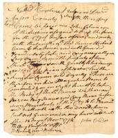 Legal manuscript document about "slave stealing&rdquo; in colonial North Carolina