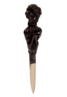 Cast bronze figural letter-opener - Mark Twain