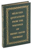 Selected Quotations from the Writings of Henry David Thoreau