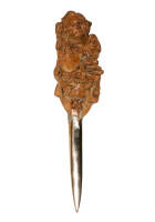 Cast bronze figural letter-opener - Lewis Carroll