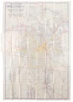 Official Transportation and City Map of Los Angeles, California, and Suburbs... Los Angeles Railway Operating System, color of cars and lines on map...