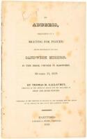 An address, delivered at a meeting for prayer, with reference to the Sandwich Mission, in the Brick church in Hartford, October 11, 1819