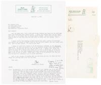 Two letters to Gregory Corso from James Laughlin and Frederick Martin at New Directions Publishing Corporation, one with a holograph note from Allen Ginsberg