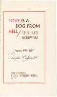 Love is a Dog From Hell - signed advance review copy