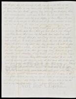 Autograph Letter, signed, concerning her sister Susannah Quarles Nicholson