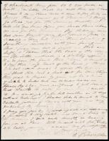 Autograph Letter, signed, from an American artist in Rome