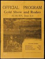 Official Program Gold Show and Rodeo, Auburn, June 2-3