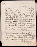 Manuscript document, signed this Pennsylvania artist in Scotland