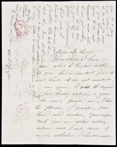 Autograph Letter, signed, with original sketched from an Indian reservation