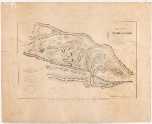 Battle of Cerro Gordo, April 17th & 18th 1847 from Surveys Made by Major Turnbull & Capt. McClellan. Topl. Engs. Drawn by Capt. McClellan.