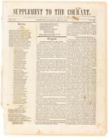 "A Letter From California... Corte Madera, San Francisco, Alta California, Feb. 22, 1850" - in Supplement to the Courant. Published every other week as a part of the Connecticut Courant