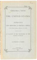 Geographical Surveys in the United States. Remarks upon Professor J.D. Whitney's Article in the North American Review, July, 1875, concluding with an account of the origination of the Pacific Railroad