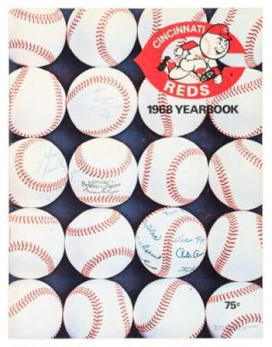 Cincinnati Reds 1968 Yearbook - signed by Johnny Bench, Pete Rose and seven others