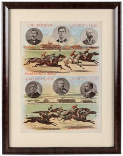 California Jockey Club & Pacific Coast Jockey Club advertising broadside