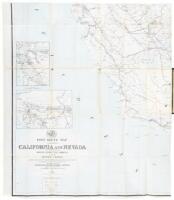 Post Route Map of the States of California and Nevada With Adjacent Parts of Oregon, Idaho, Utah, Arizona and The Republic of Mexico Showing Post Offices with the Intermediate Distances and Mail Routes in Operation on the 1st of December, 1894 (southern h