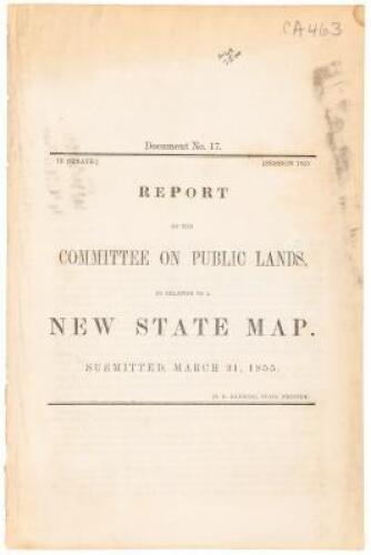 Report of the Committee on Public Lands, in relation to a New State Map. Submitted, March 21, 1855