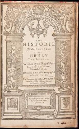The Historie of the Reigne of King Henry the Seventh