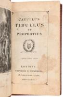 Catullus Tibullus Et Propertius